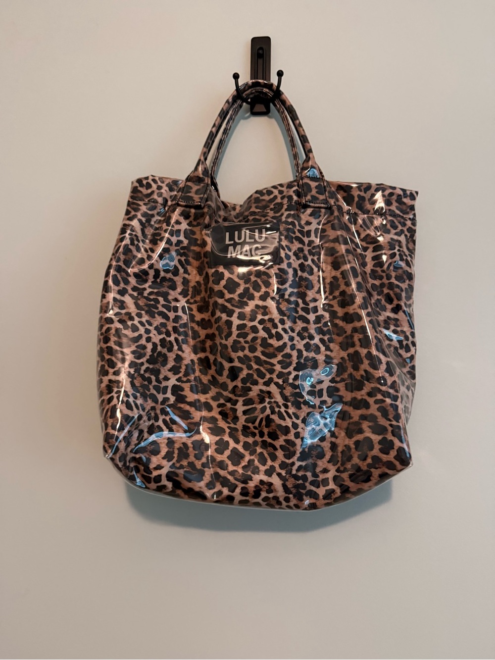 Lulu Mac Leopard Print Tote Bag in Brown